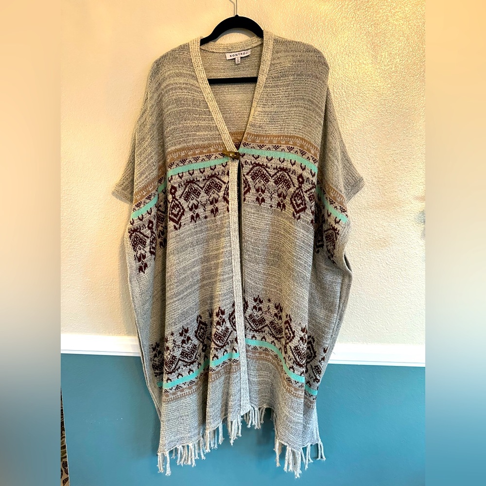 Western poncho by Kontrol, size L